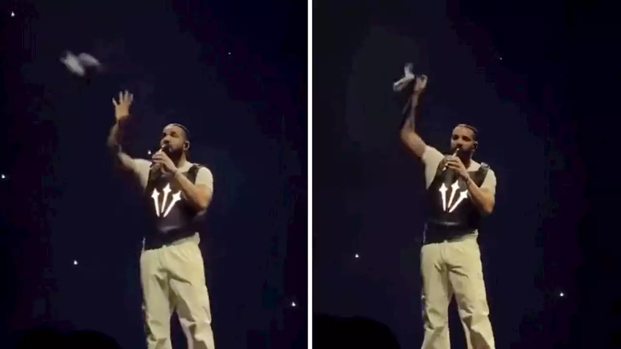 Drake Catches Book Thrown At Him Onstage, 'You're Lucky I'm Quick'