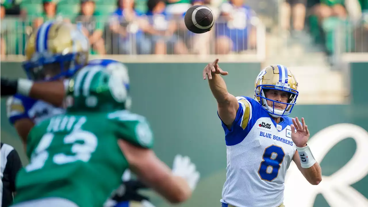 Toronto Argonauts Winnipeg Blue Bombers pulling away as teams claw for playoff positioning