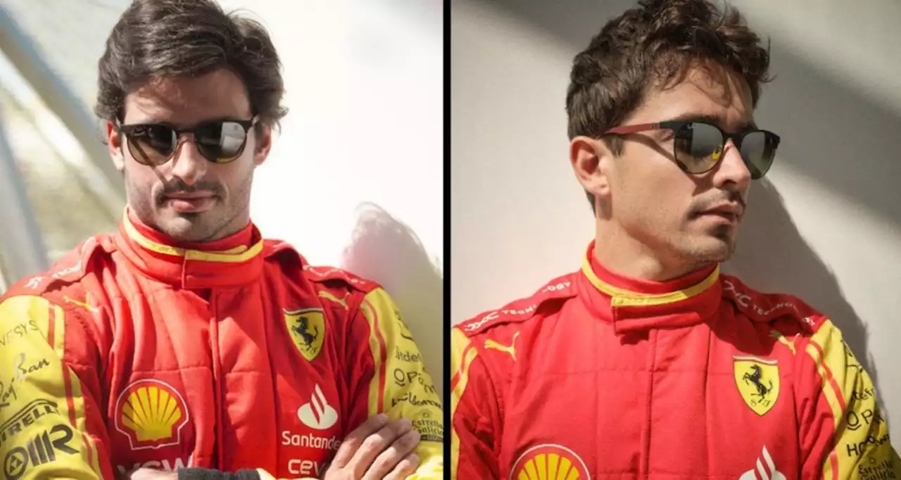 Charles Leclerc, Carlos Sainz Front New Ray-Ban Campaign for Scuderia Ferrari Sunglasses