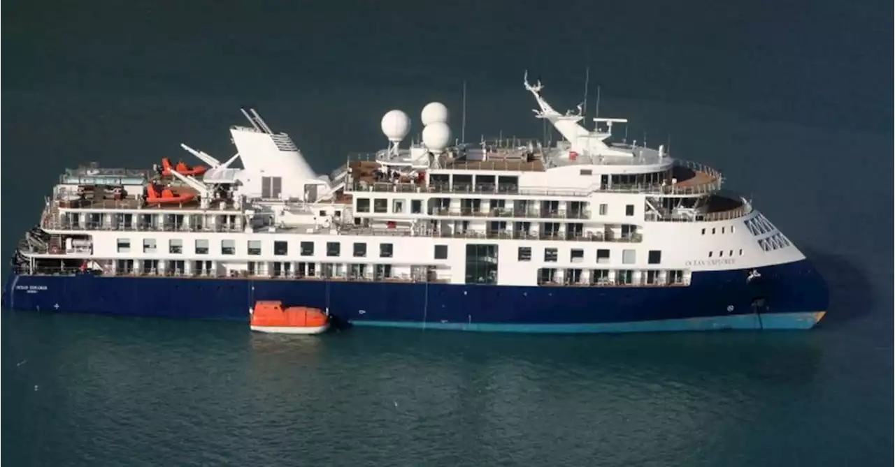 Cruise ship with 206 people onboard runs aground