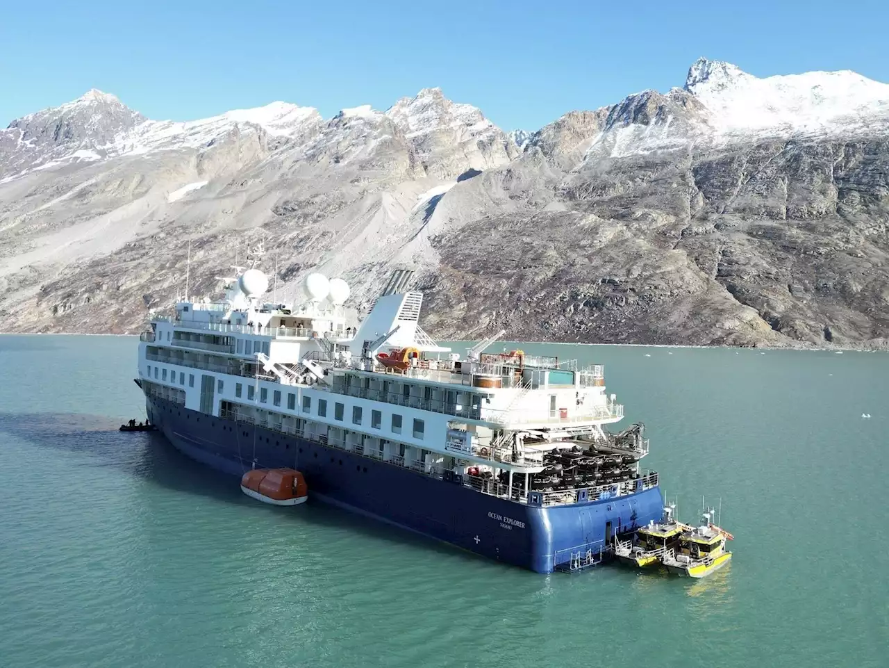 Fishing vessel will try to free cruise ship in Greenland that ran aground with 206 people