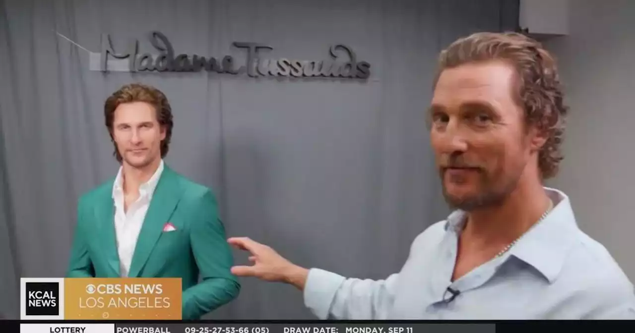 Matthew McConaughey gets a look at his brand-new Madame Tussauds wax figure