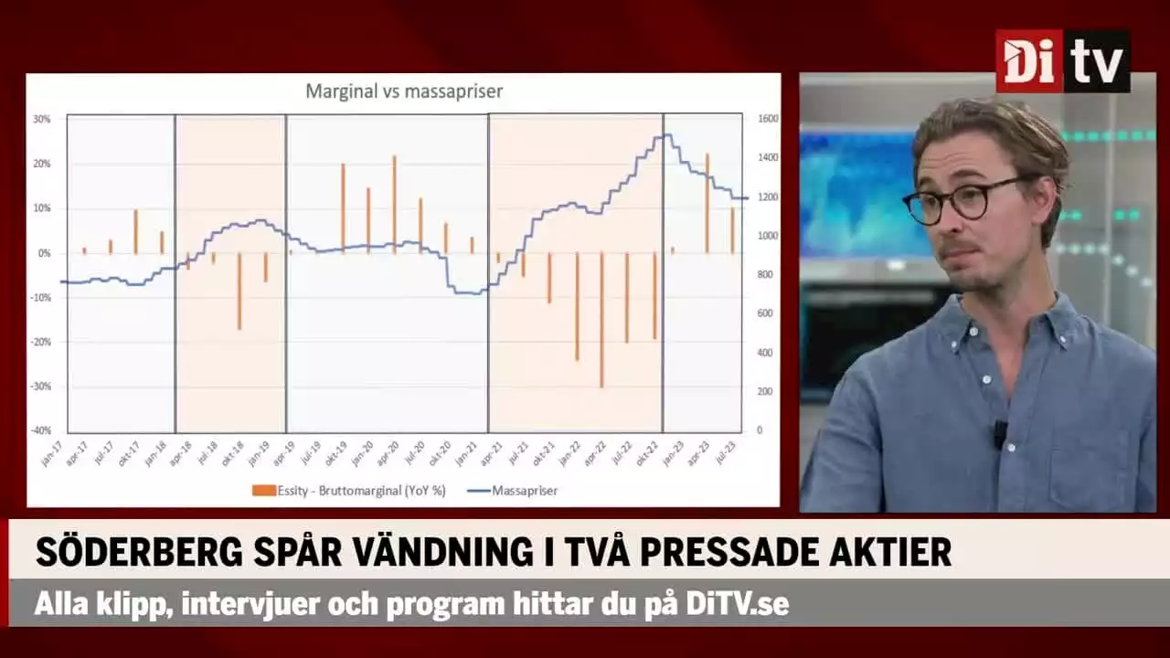 Söderberg spår vändning i två pressade aktier