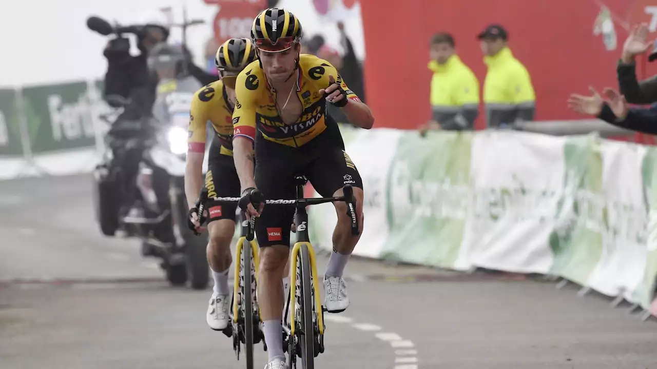 | Primoz Roglic s'impose à l'Angliru devant Jonas Vingegaard, Sepp Kuss sauve son maillot rouge