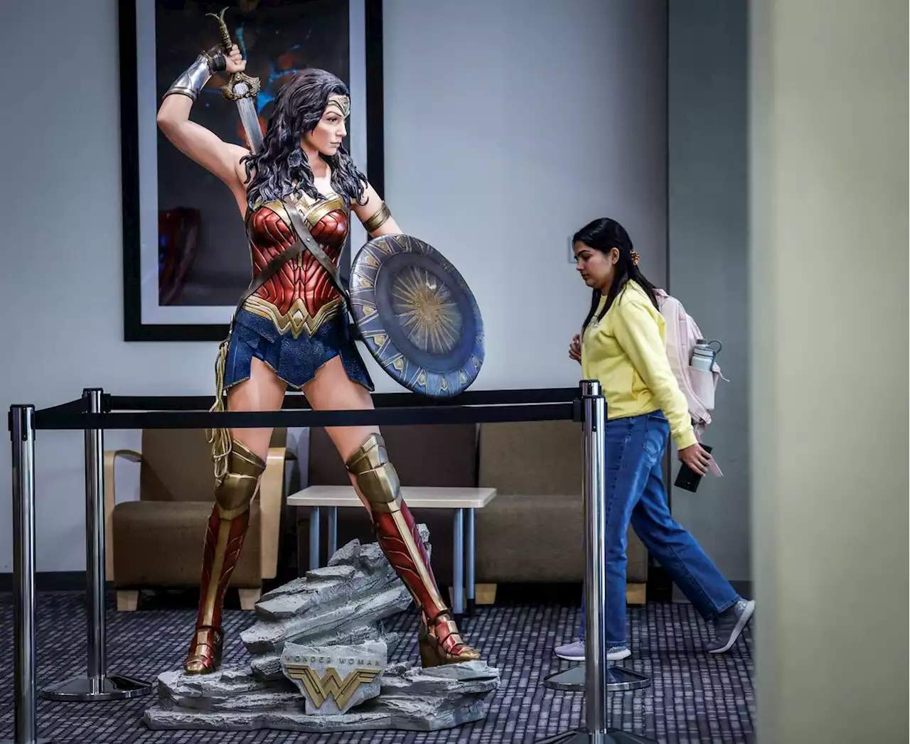 ‘Everybody loves Wonder Woman’: Calgary college displays statue of iconic superhero