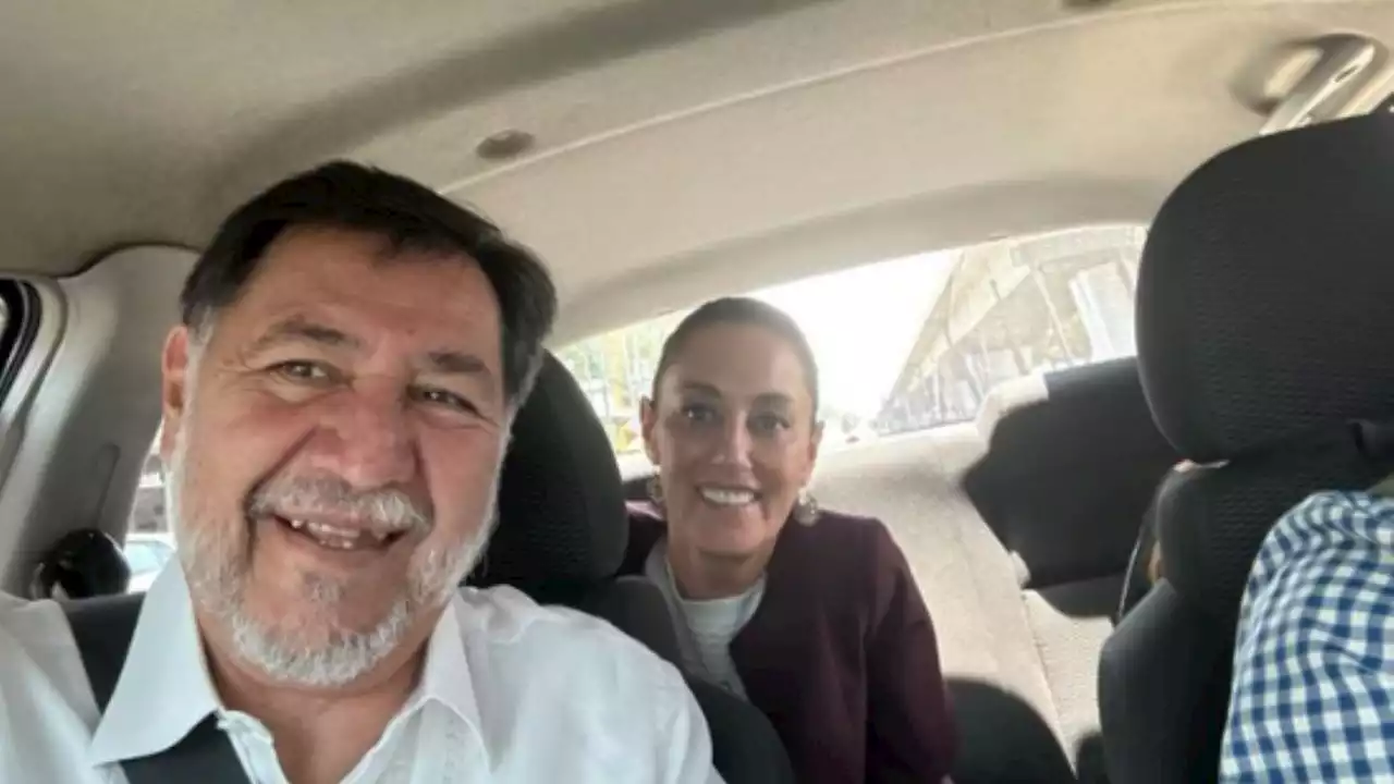 Gerardo Fernández Noroña acompaña a Claudia Sheinbaum a su reunión con legisladores de Morena, PT y PVEM