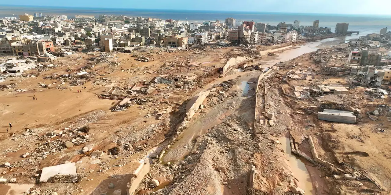 La città devastata dalle alluvioni in Libia