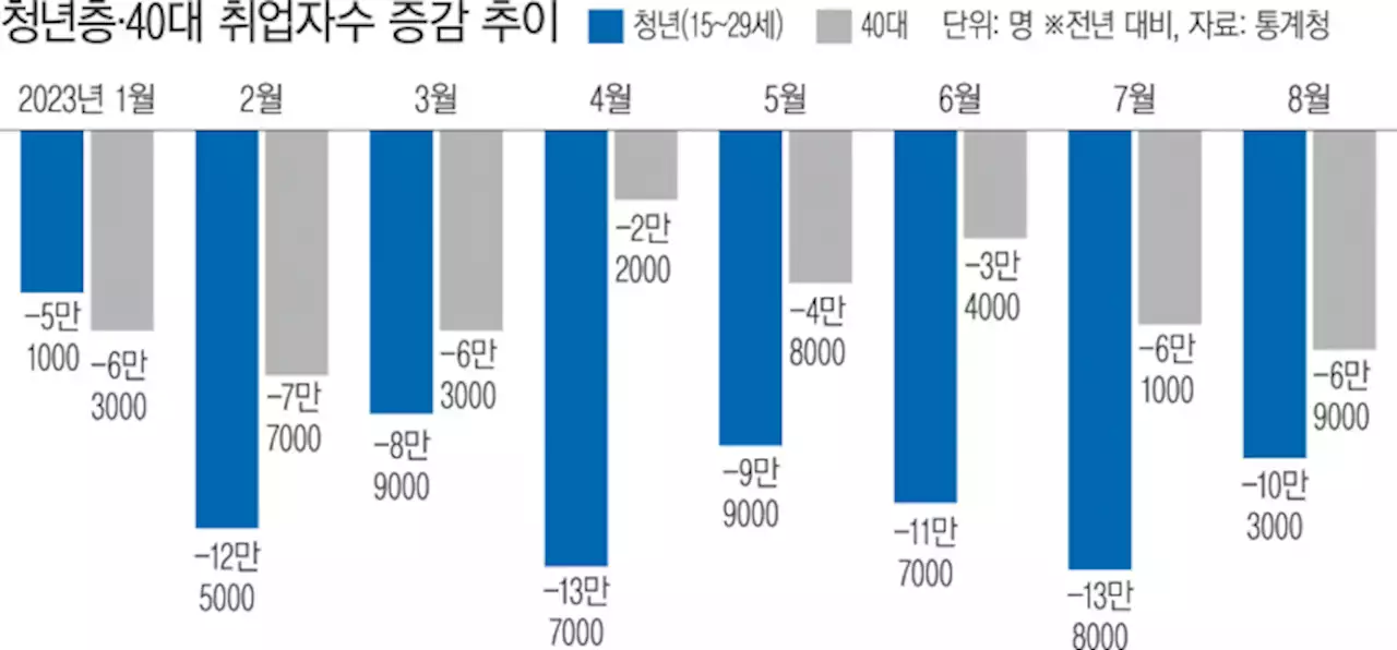 청년 고용 부진 속 취업자 증가 ‘두 달 연속 20만명대’