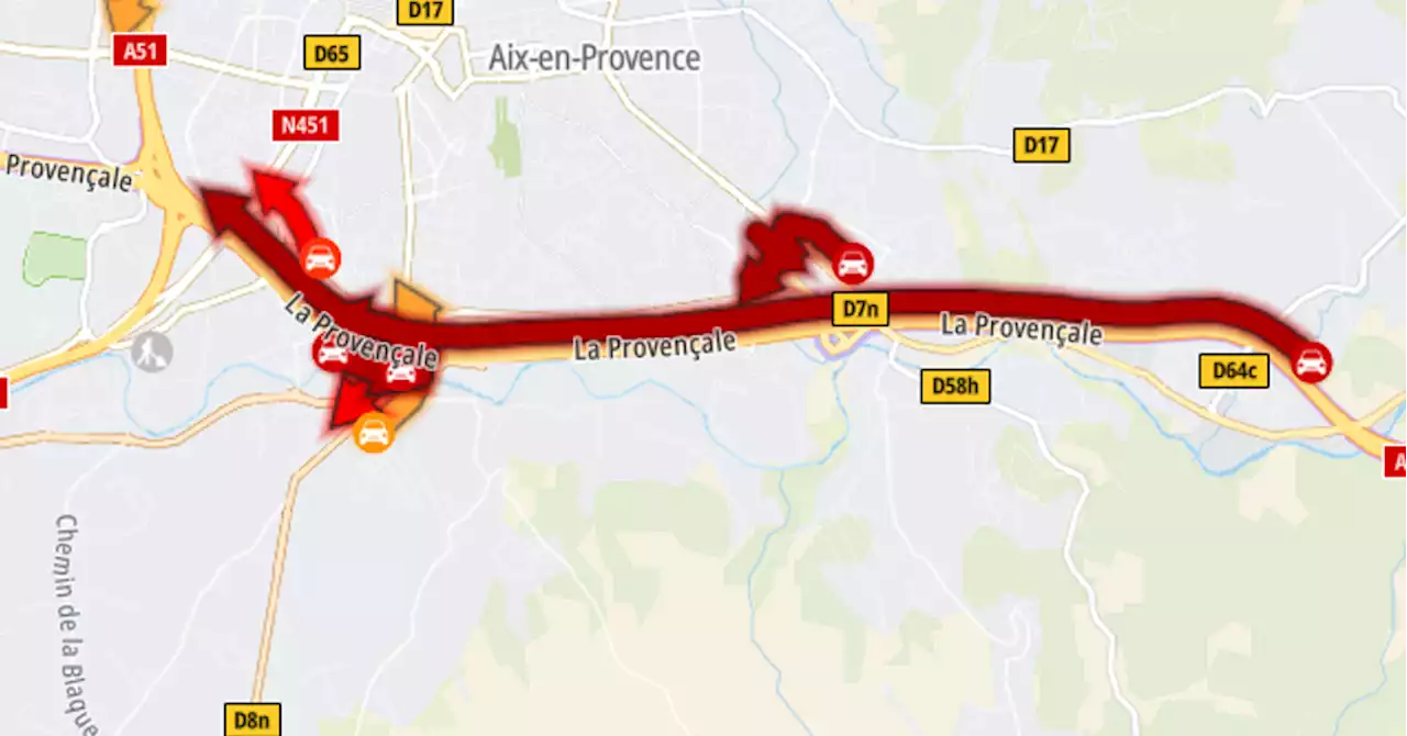 A8 : accident et bouchon de 5 km dans le secteur d'Aix