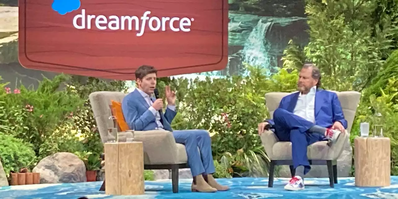 OpenAI's Sam Altman tells Salesforce's Marc Benioff that AI 'hallucinations' are more feature than bug