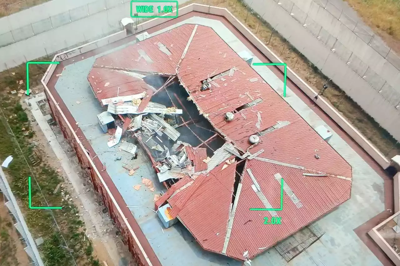 Video shows police blowing up explosive-fitted drone on Ecuador prison’s roof