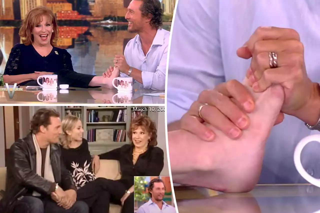 Matthew McConaughey gives Joy Behar a ‘dad’ foot massage on ‘The View’