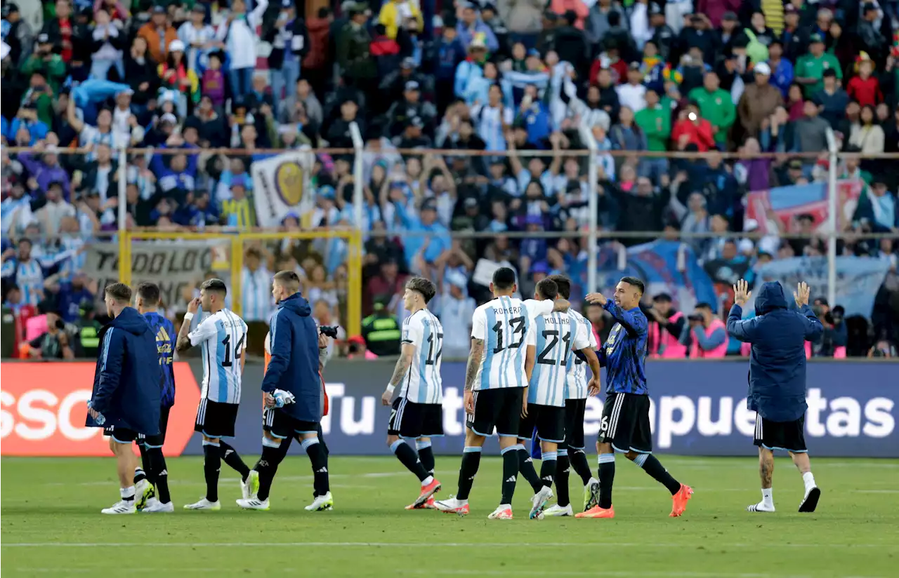 Soccer-Messi-less Argentina cruise to 3-0 win over Bolivia