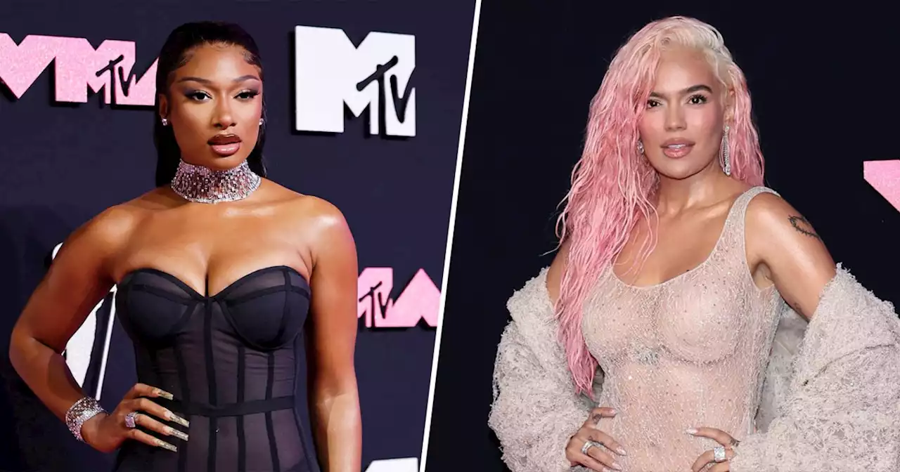 These celebrities bared all in sheer, see-through dresses at the 2023 VMAs