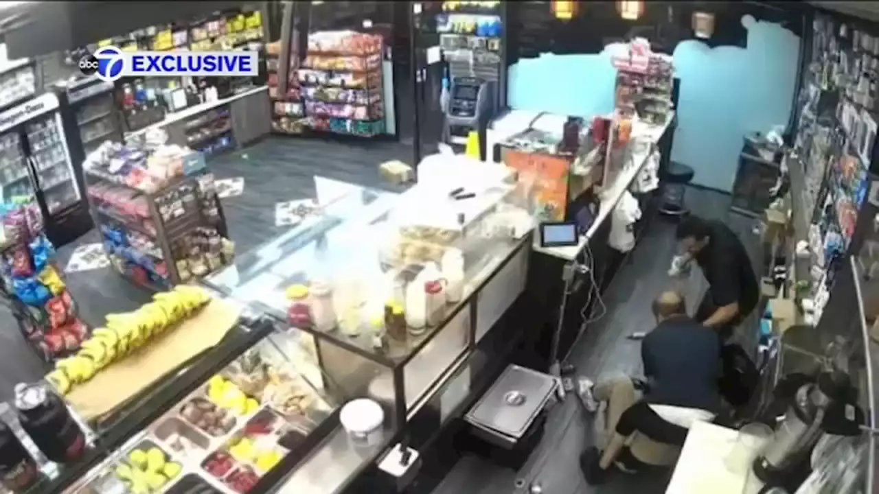 Exclusive video shows bodega workers fighting off thieves