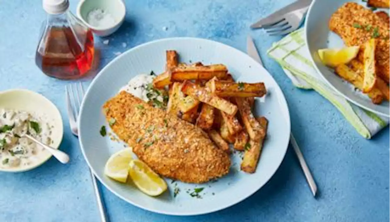 Air fryer fish and chips with tartare sauce recipe