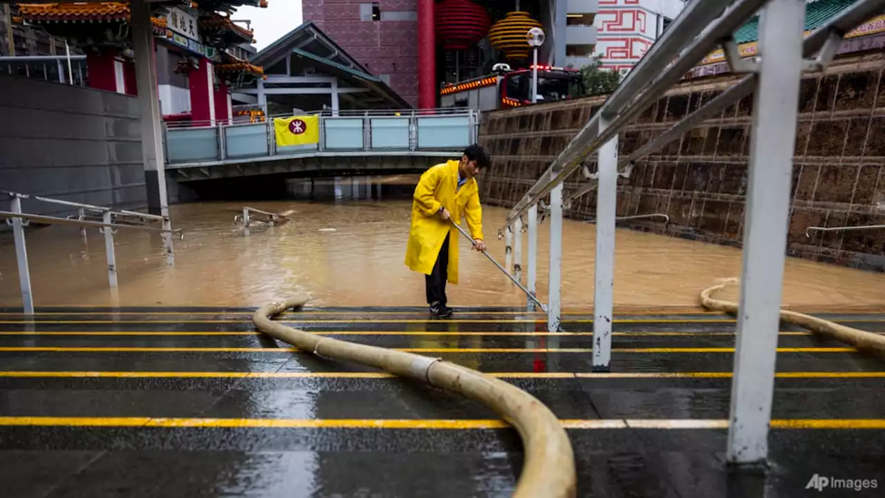 Hong Kong shuts schools as it issues heavy rain warning