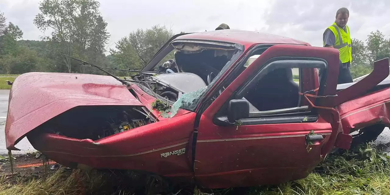 North Lawrence rollover crash ejects 1, entraps 1, causes life-threatening injuries