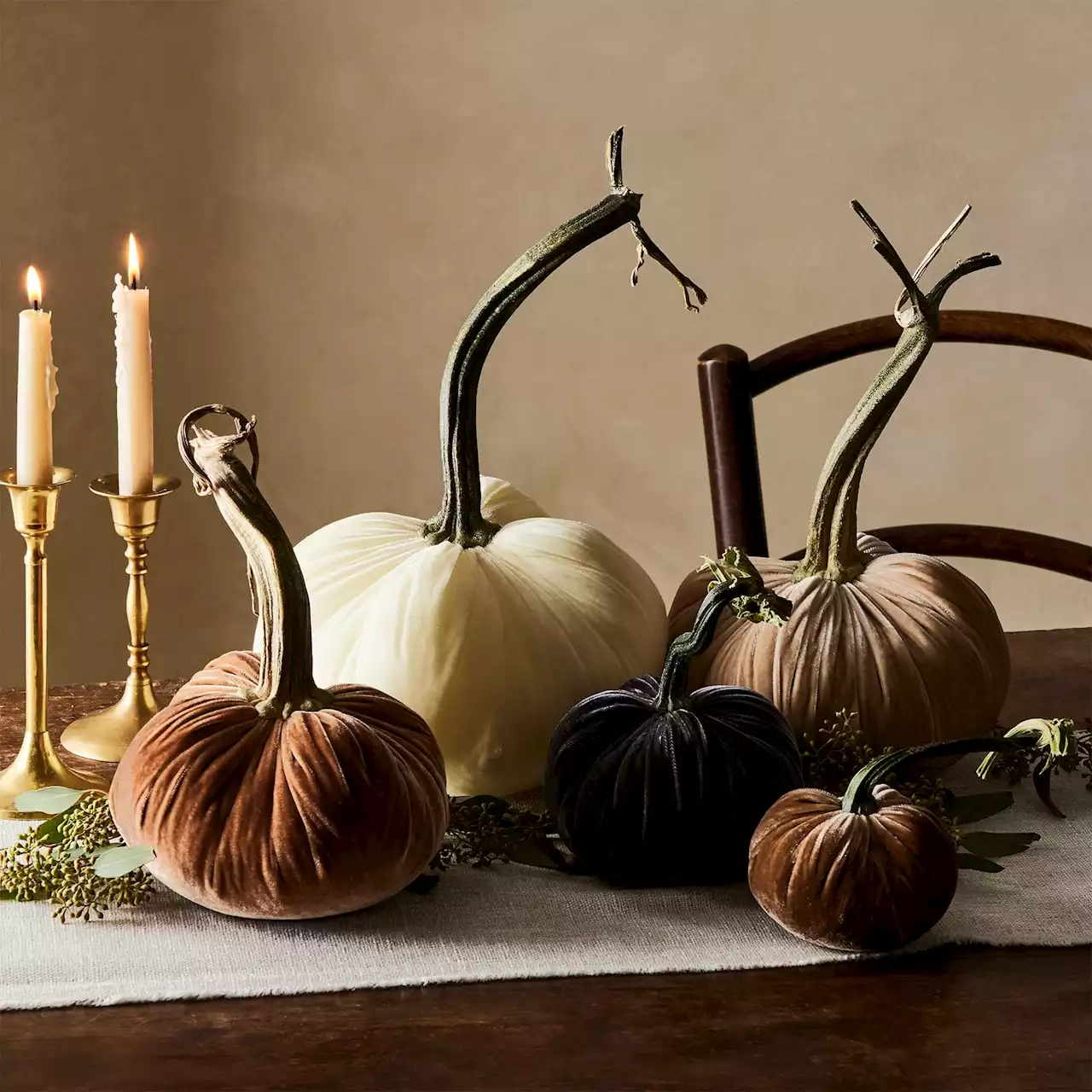 Hot Skwash Velvet Decorative Pumpkins, Handmade in Oregon