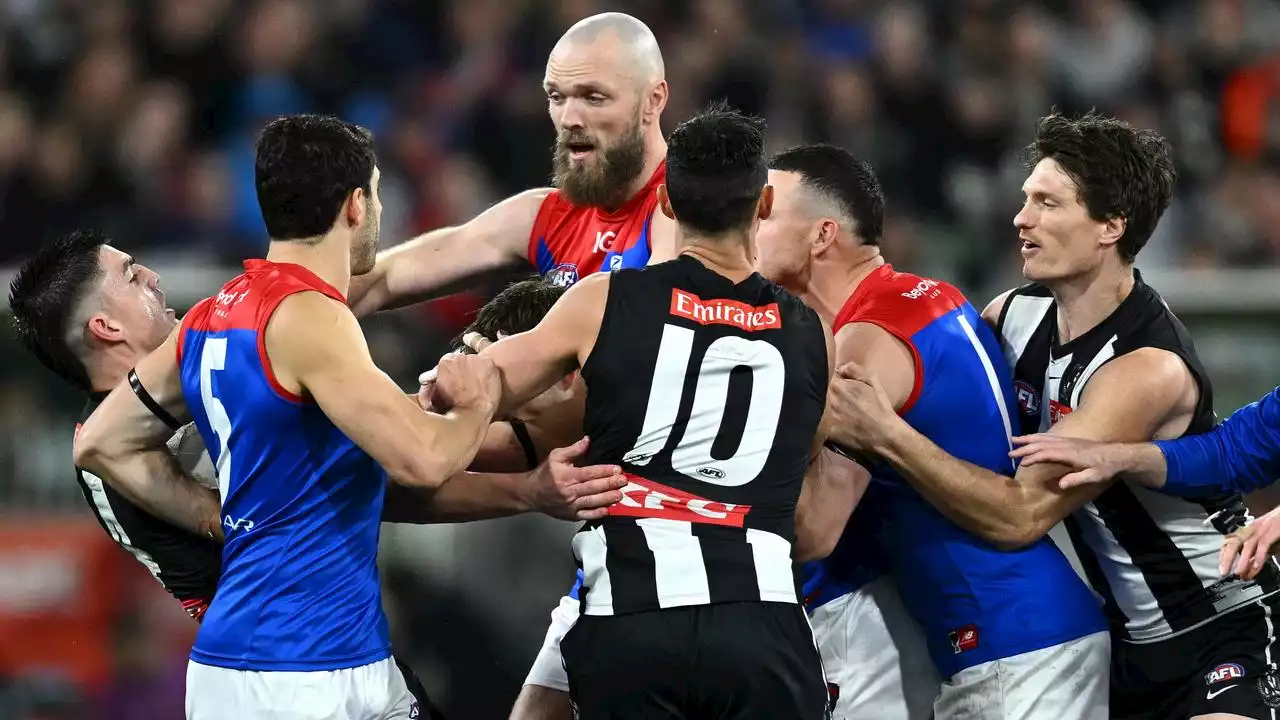 AFL 2023: Angus Brayshaw concussion, Brayden Maynard visits house, relationship, players angry, flowers, Caroline Wilson report, Melbourne vs Collingwood, Max Gawn interview