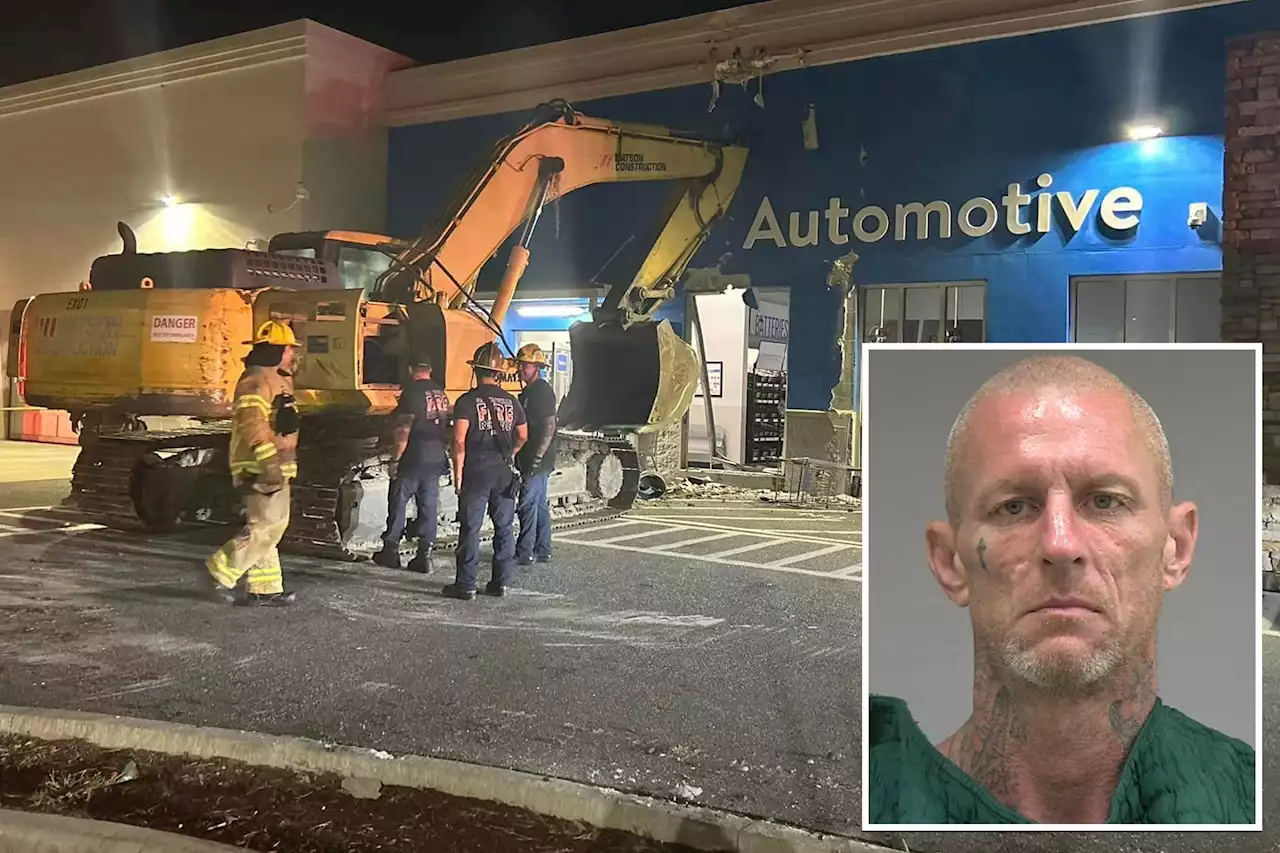 Florida man causes $2M in damage with ‘hotwired’ excavator, crashes into Walmart