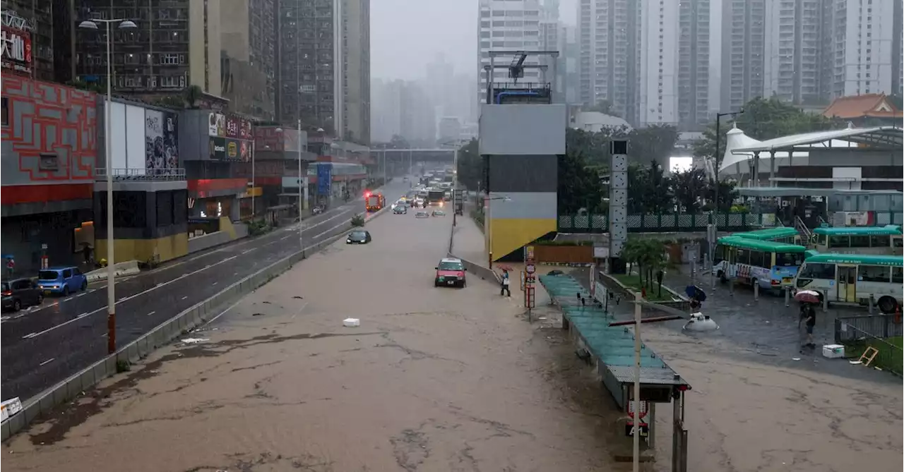 Hong Kong shuts schools as it issues heavy rain warning