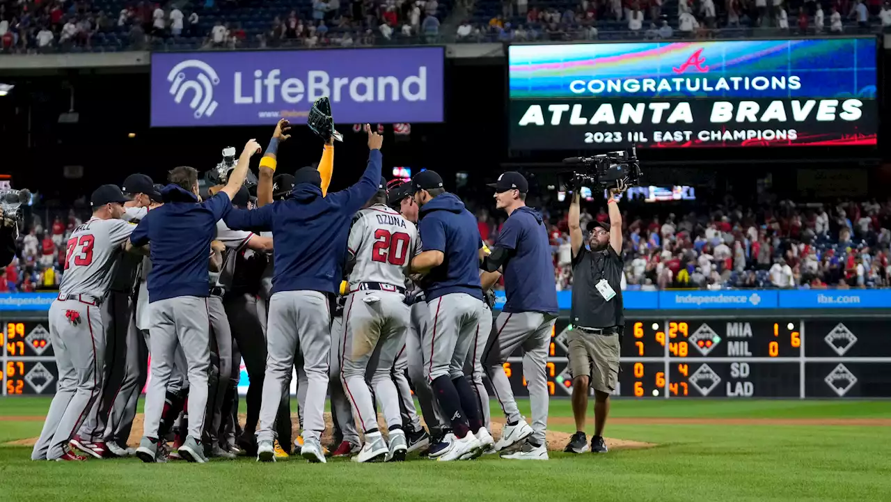 Atlanta Braves clinch sixth straight NL East title, beat Philadelphia Phillies