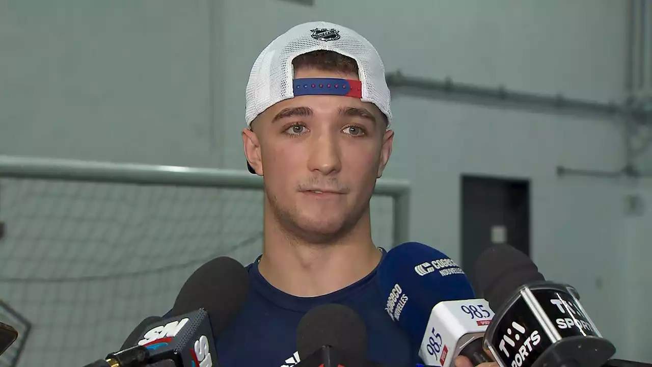 Montreal Canadiens' Logan Mailloux says he's still awaiting official NHL clearance