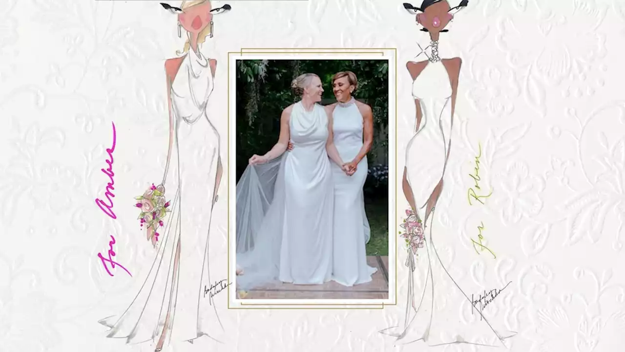 Badgley Mischka designers share details on Robin Roberts, Amber Laign's wedding looks