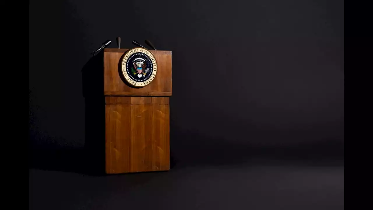 Space Center Houston honors John F. Kennedy's famous 1962 moon speech lectern at museum