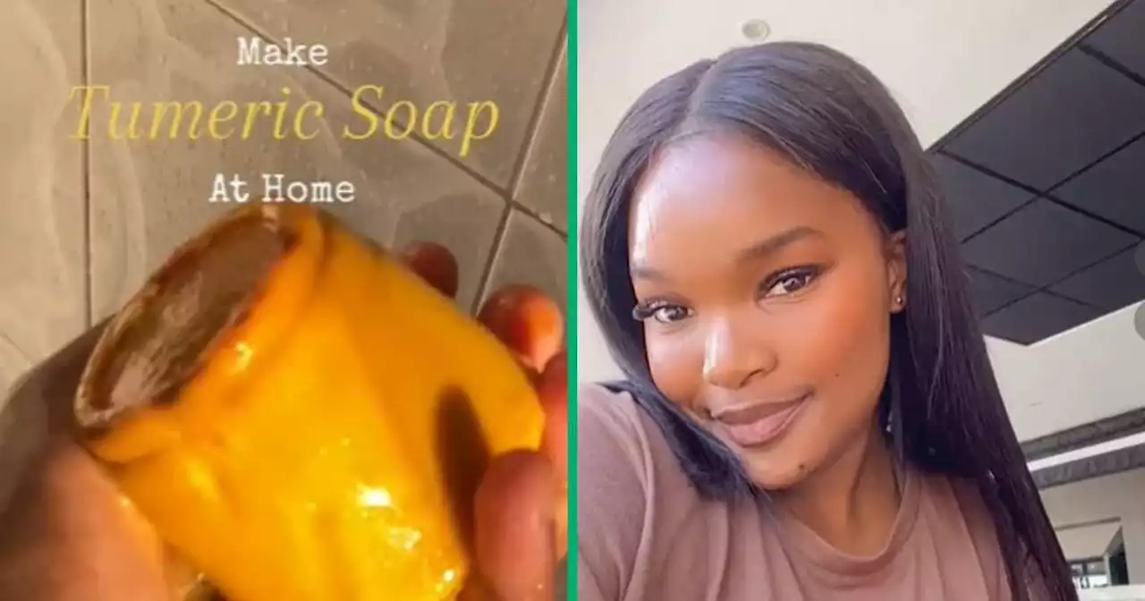 'You guys are scientists': Lady makes soap for hyperpigmentation, SA loves hack