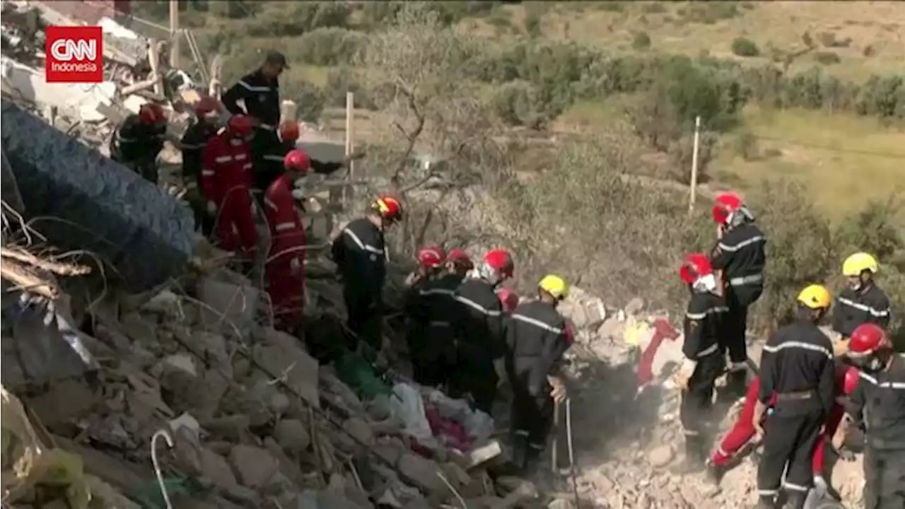 VIDEO: Petugas Belum Temukan Korban Selamat Gempa Maroko di Desa Tikht