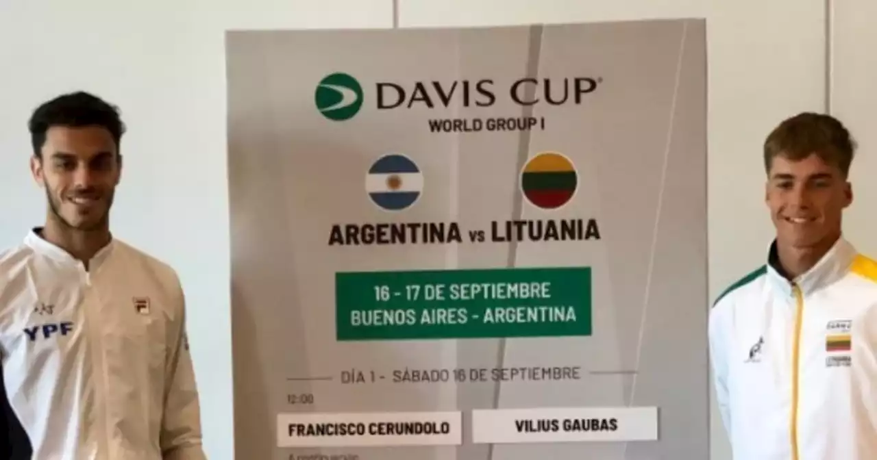 Copa Davis: Francisco Cerúndolo abrirá la serie contra Lituania