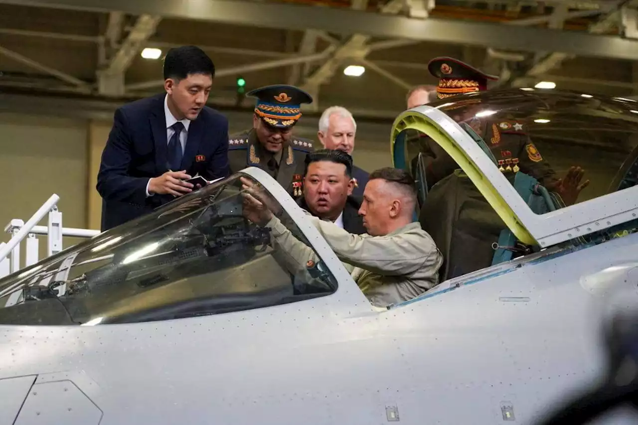 North Korea’s Kim inspects sanctioned fighter jet plant in Russian Far East