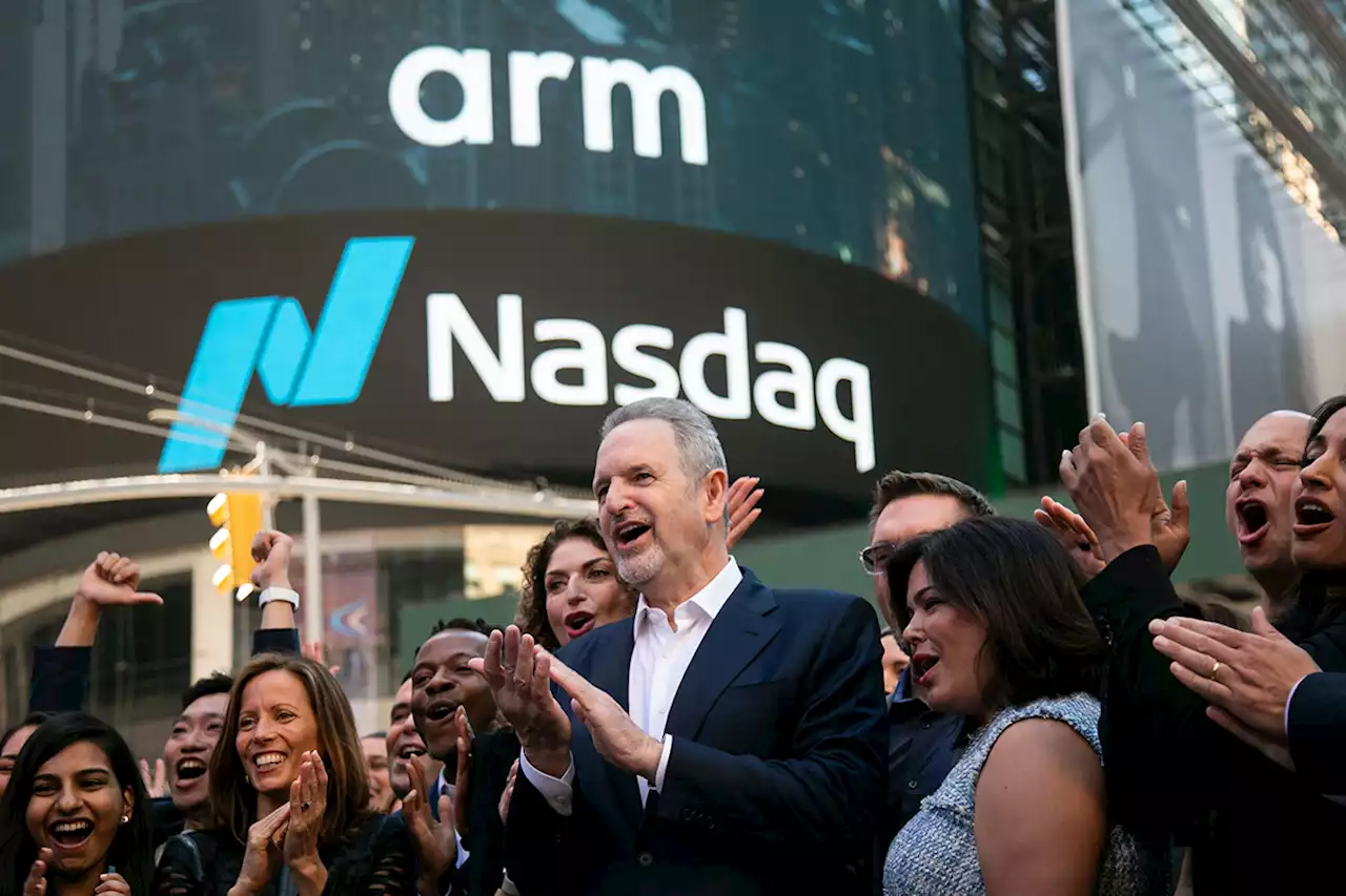 Arm shares jump 25% after public listing