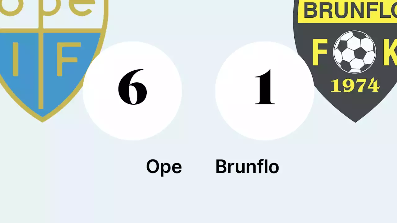 Ope utklassade Brunflo på hemmaplan