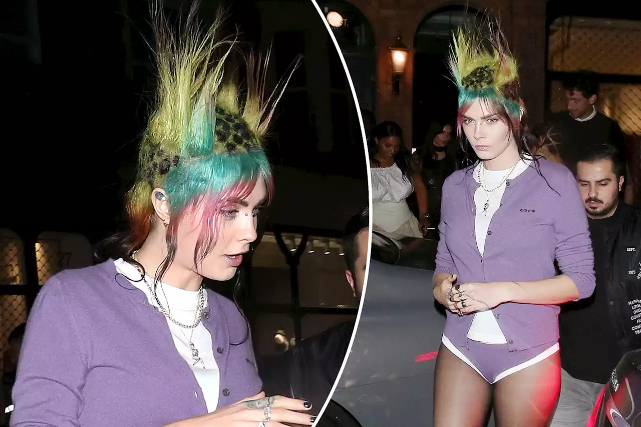 Cara Delevingne debuts shocking hair transformation at Vogue World party