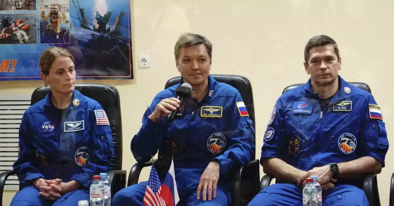 One American, two Russians blast off in Russian spacecraft to International Space Station