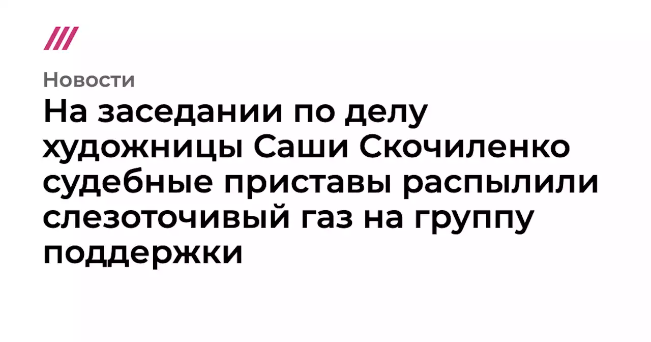 На заседании по делу художницы Саши Скочиленко судебные приставы распылили слезоточивый газ на группу поддержки