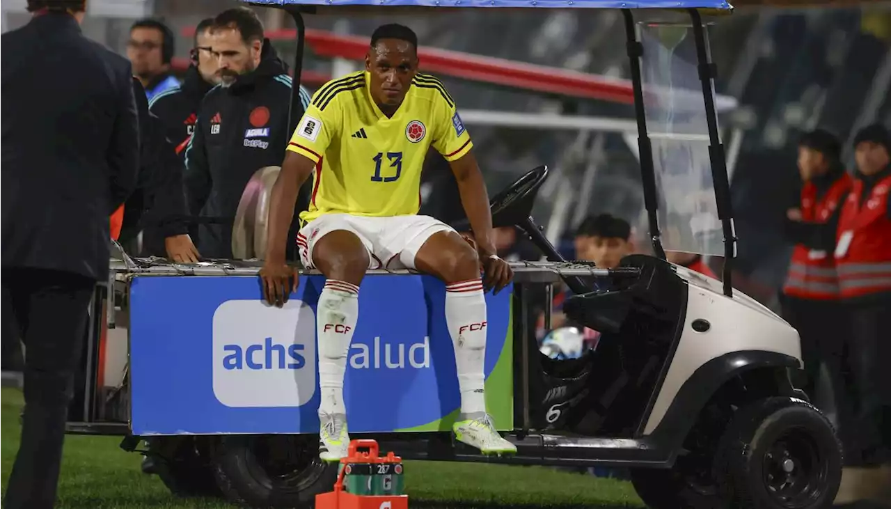 Yerry Mina, mes y medio por fuera de las canchas: baja contra Uruguay y Ecuador