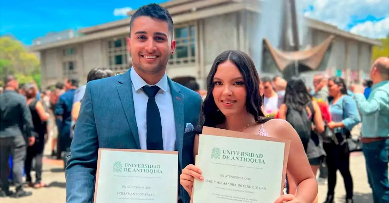 Tocan el cielo con las manos: Sebastián y María Alejandra son los dos primeros ingenieros aeroespaciales de Colombia