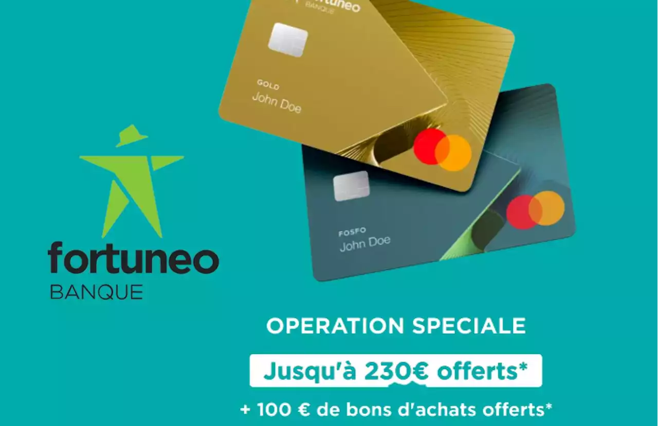 Du jamais vu chez une banque en ligne : jusqu'à 330 € offerts chez Fortuneo