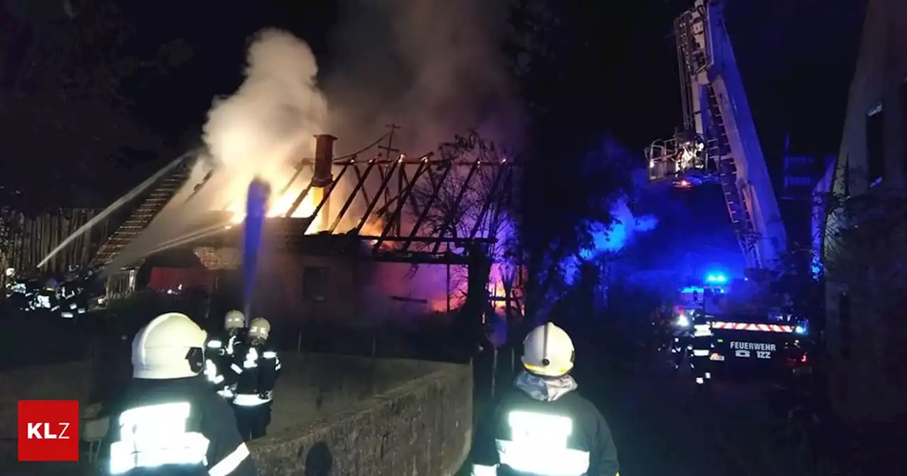 - Wirtschaftsgebäude im Rosental in Vollbrand: Tiere gerettet