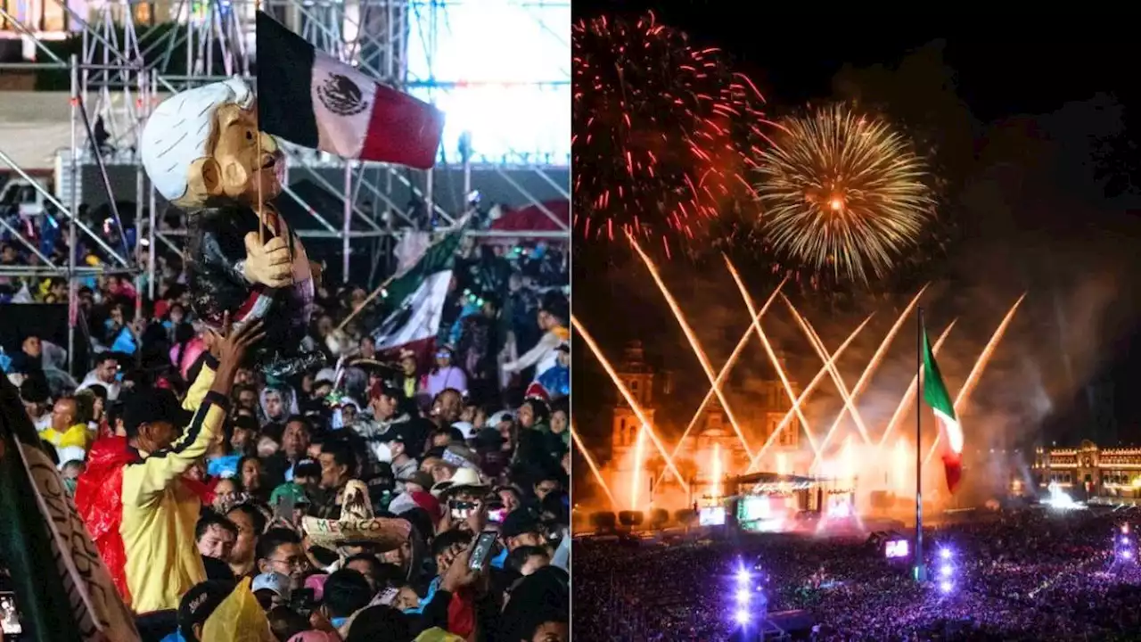 EN IMÁGENES, así se vive el Grito de Independencia en el Zócalo de la CDMX