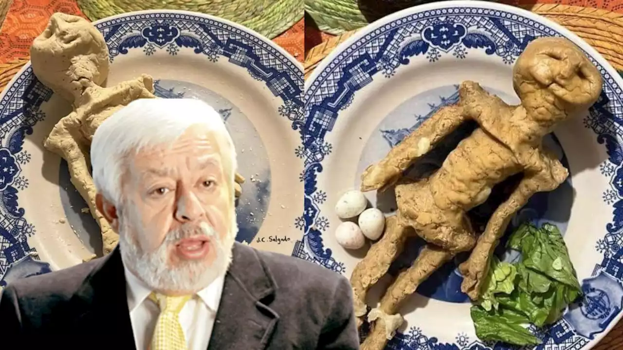 | Nada de pozole: esta noche se cenan 'Tamaliens', cortesía de Jaime Maussan