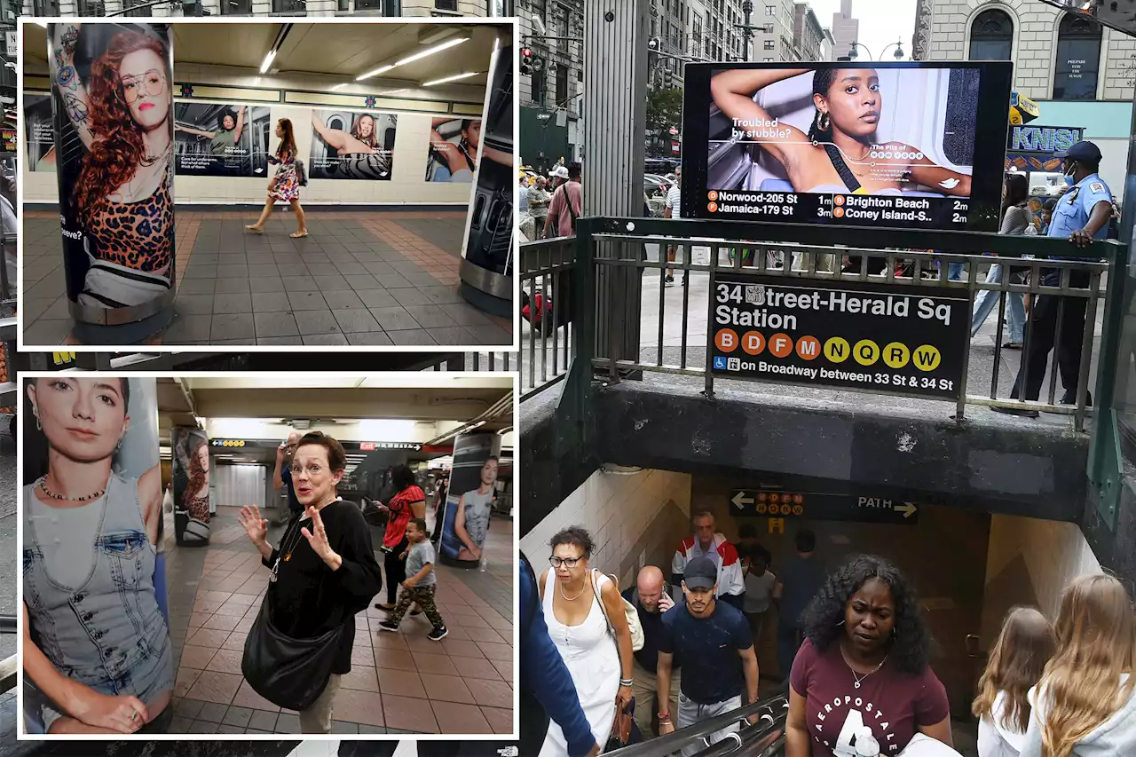 Dove’s #FreeThePits ads expose NYC subway riders to women’s hairy armpits