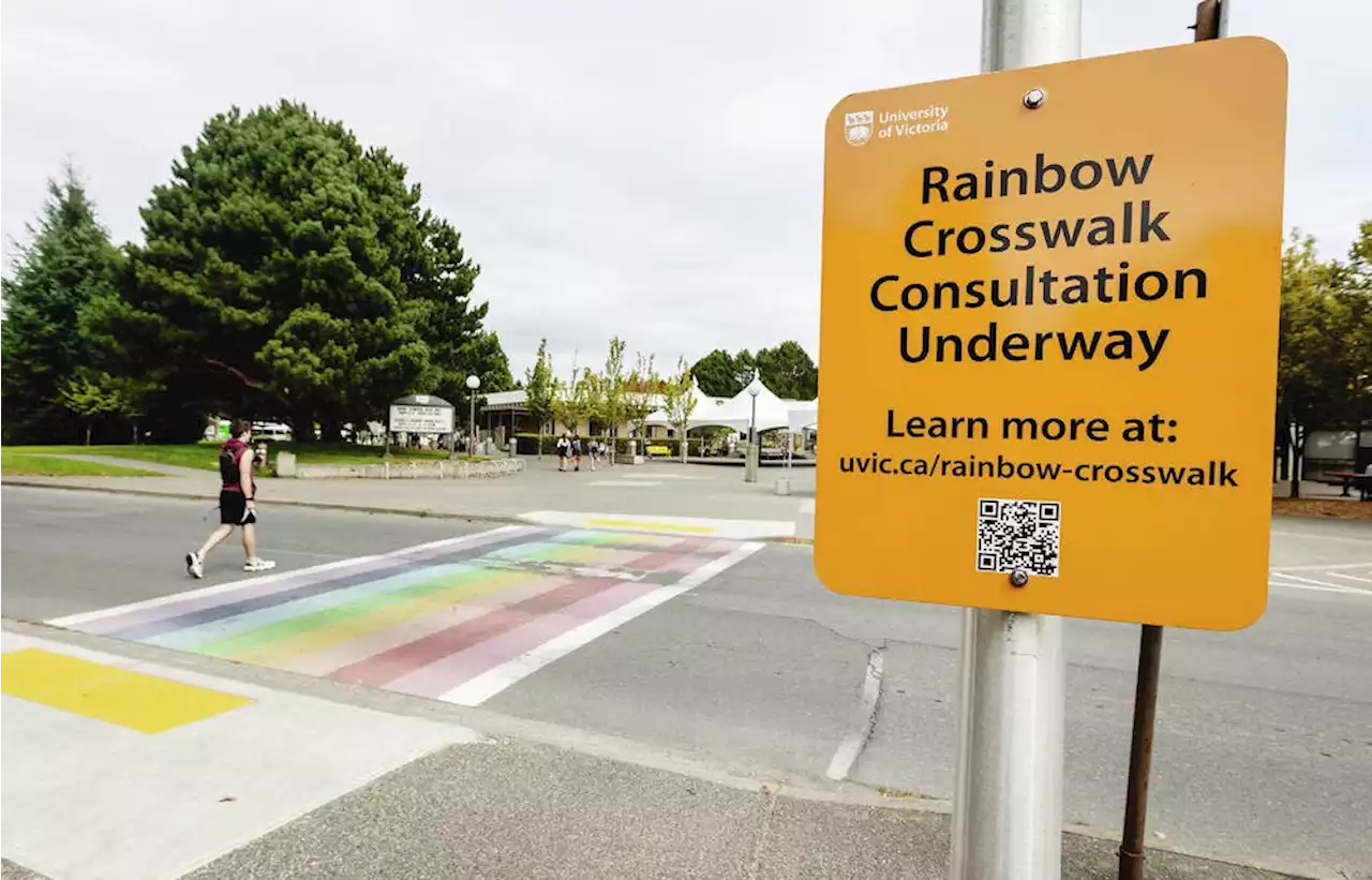 UVic rainbow crosswalk consultation attracts two people