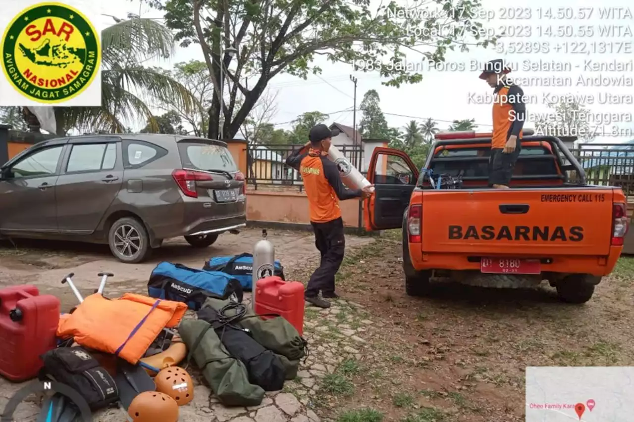 Basarnas Kendari cari seorang wisatawan yang tenggelam di Pantai Taipa