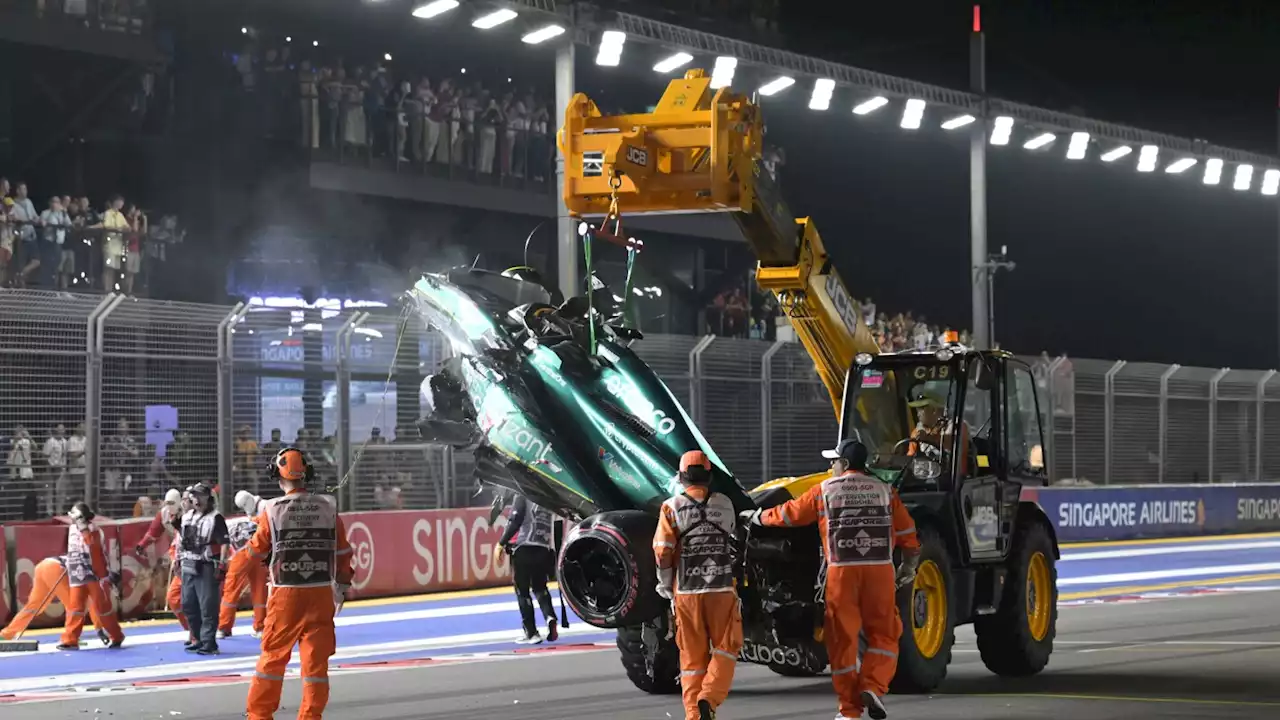 Sore Lance Stroll will sit out the Singapore Grand Prix after a heavy crash in qualifying