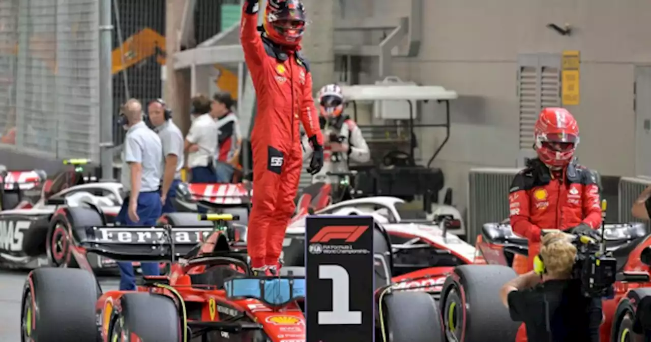 Ferrari's Carlos Sainz on pole at Singapore Grand Prix as Red Bull's hopes fade